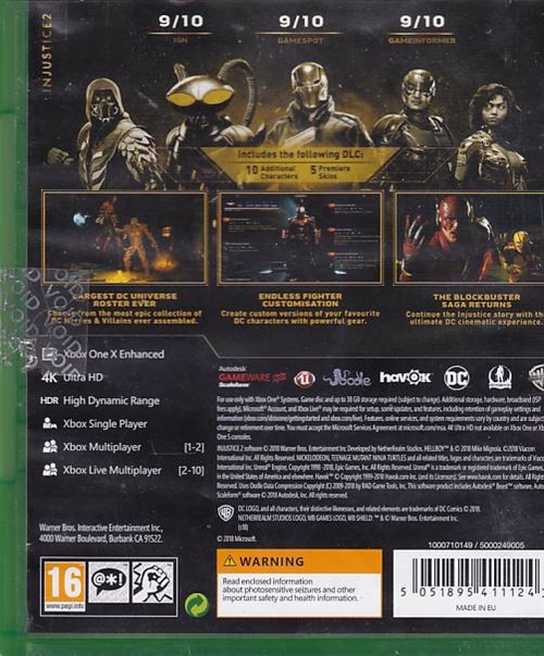 Injustice 2 Legendary Edition - XBOX One (B Grade) (Genbrug)